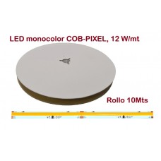 Tira PIXEL LED Digital Flexible 24V 12W/mt COB IP20 Monocolor, Rollo 10 mts